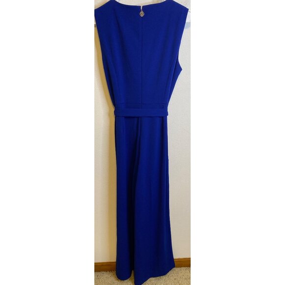 NEW TOMMY HILFIGER Jumpsuit Romper Sleeveless Belt Pant Suit Wide leg Stretch 12 - Picture 4 of 7
